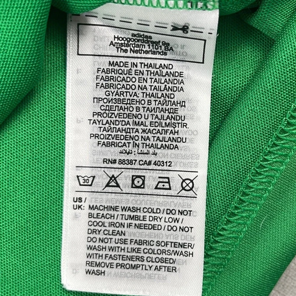 Adidas Mens 2XL Green Polo Shirt Performance Golf Logo Short Sleeve